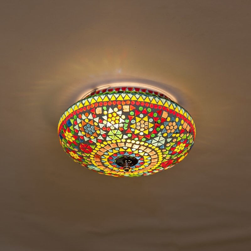Veelkleurige oosterse plafonnière mozaïek, Mimoun