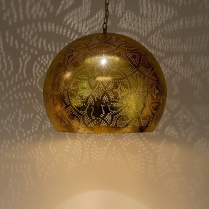 Gouden oosterse hanglamp filigrain, Kenza
