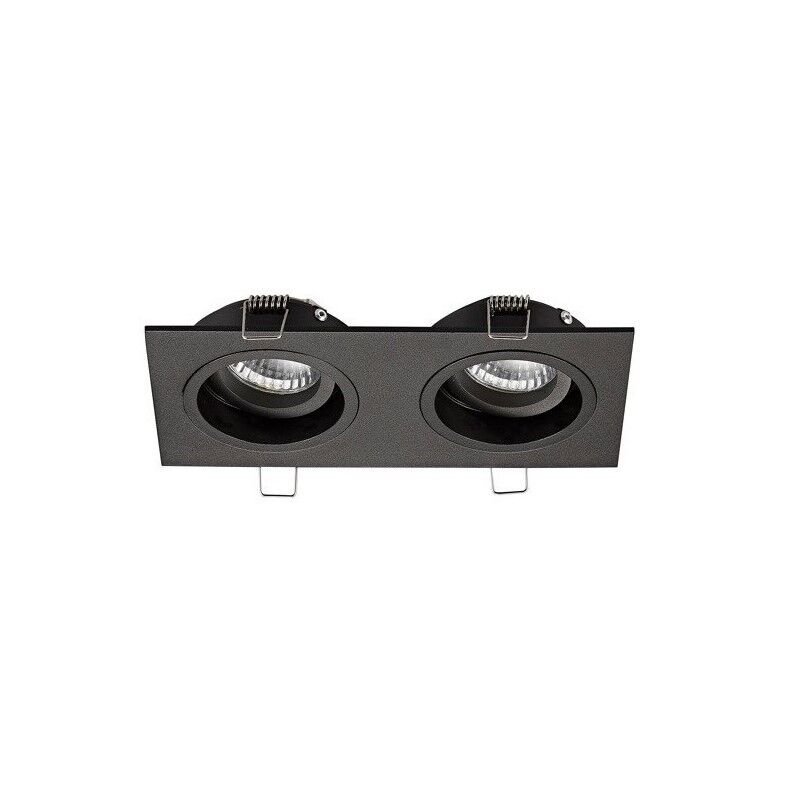 Moderne Inbouwspot Bredal, zwart, 2 spot