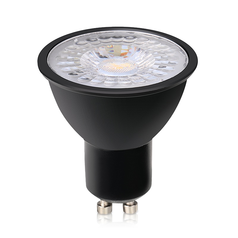 Dimbare GU10 LED lamp Antonie, zwart, 5W, 4000K