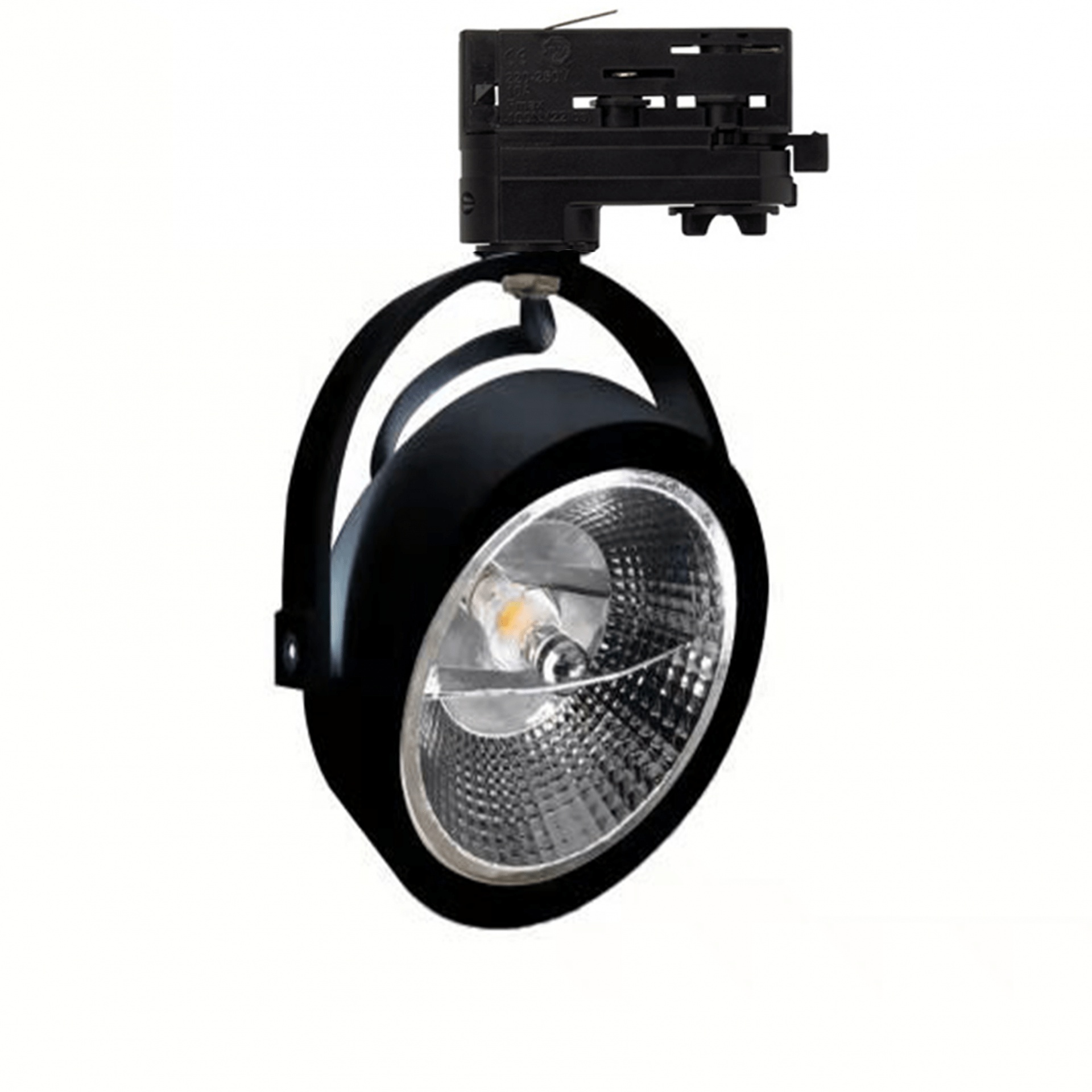 Zwarte 3-fase spot Tirsa, 12W, dim-to-warm, Pro