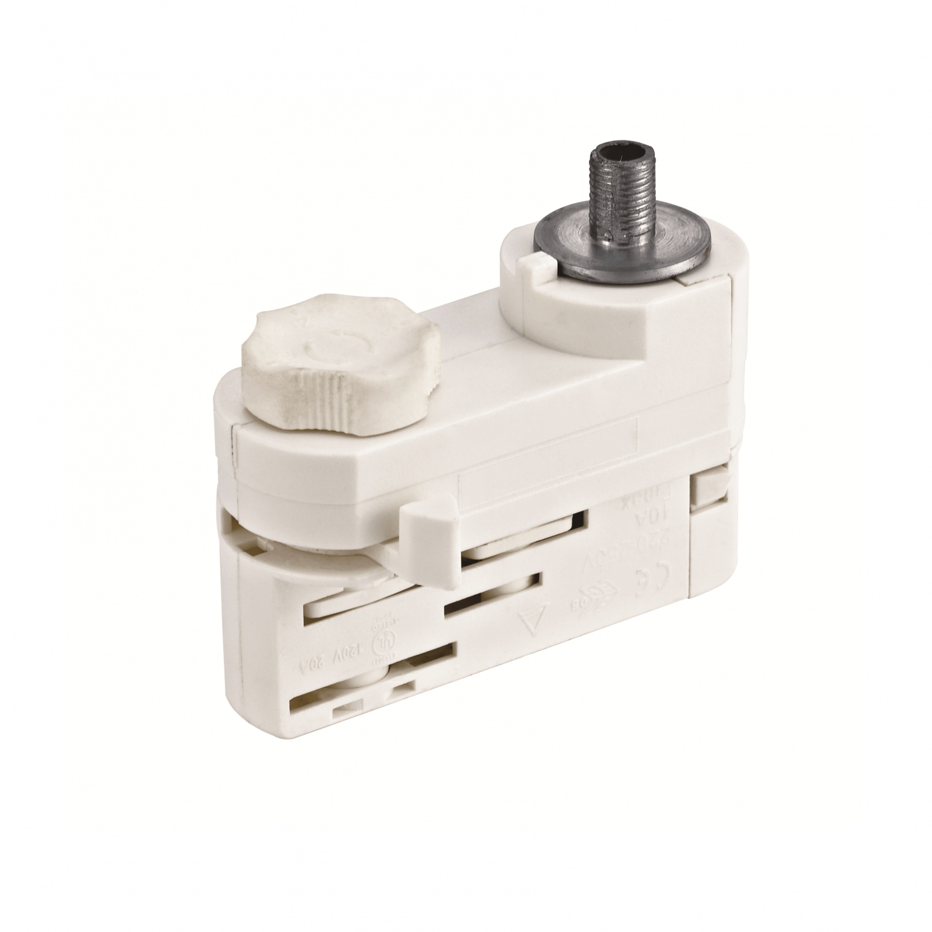 Pendel adapter voor 3-fase railverlichting, wit, Pro