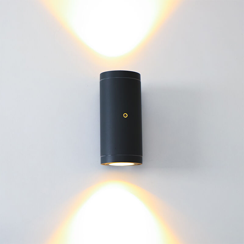 Antraciete buiten wandlamp met schemersensor Ivana, aluminium, modern, IP44