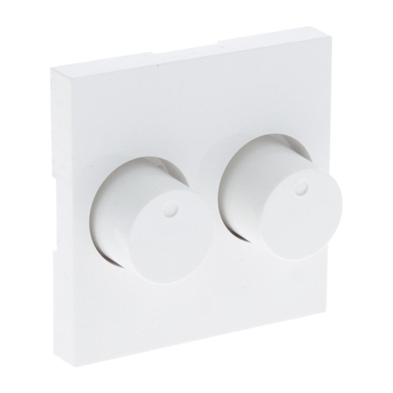 Q-Link S-Line Centraalplaat met Knop Duodimmer, Polarwit