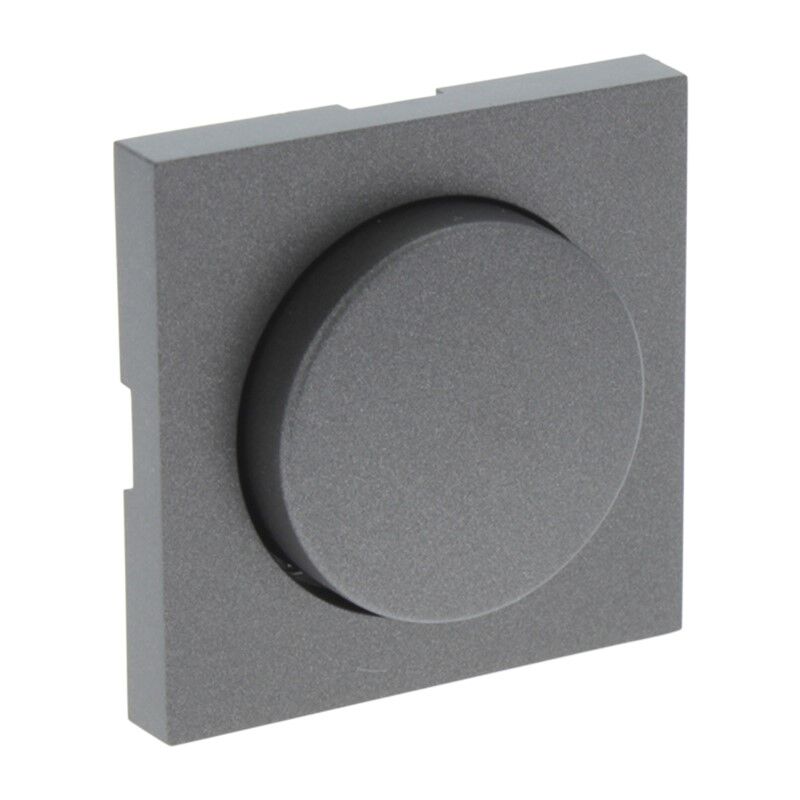 Q-Link S-Line Centraalplaat met Knop Dimmer, Zwart/antraciet
