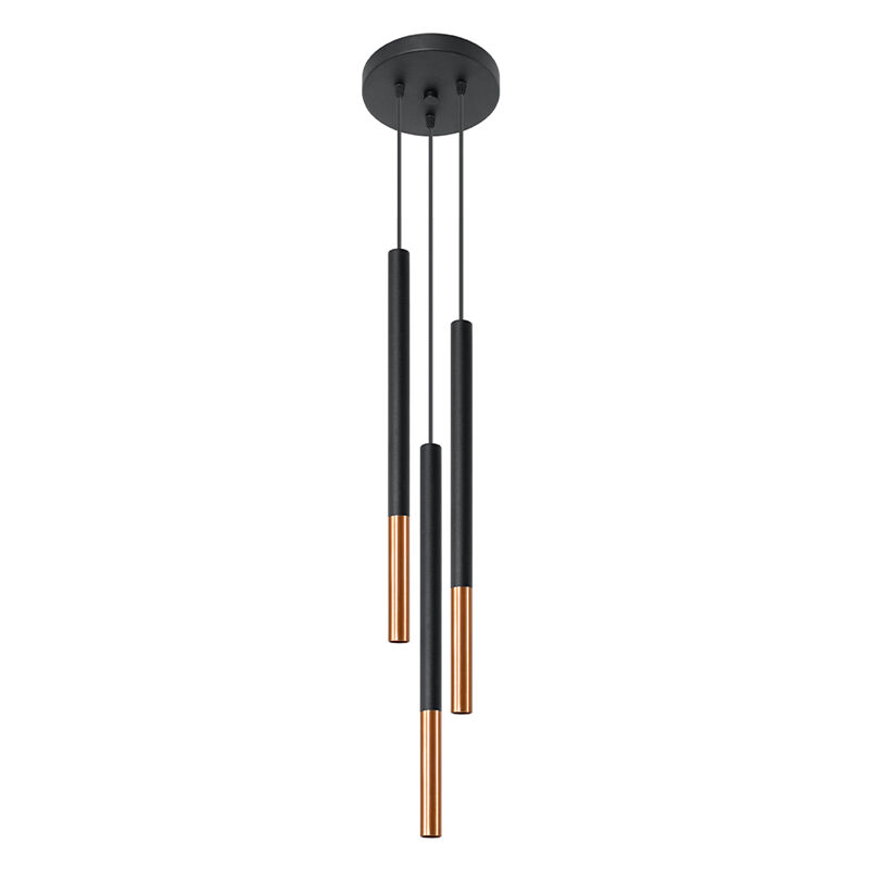 Moderne hanglamp Ilonca, koper, aluminium, 3L