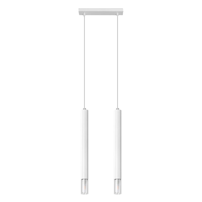 Moderne hanglamp Ishani, wit, staal, 2L