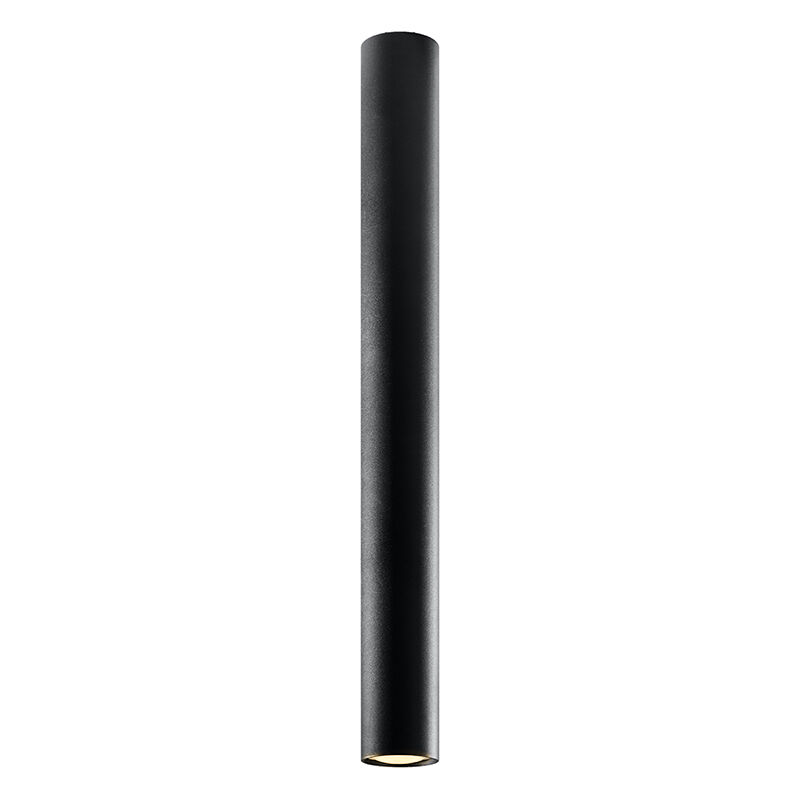 Zwarte opbouwspot Harley, aluminium, 60 cm