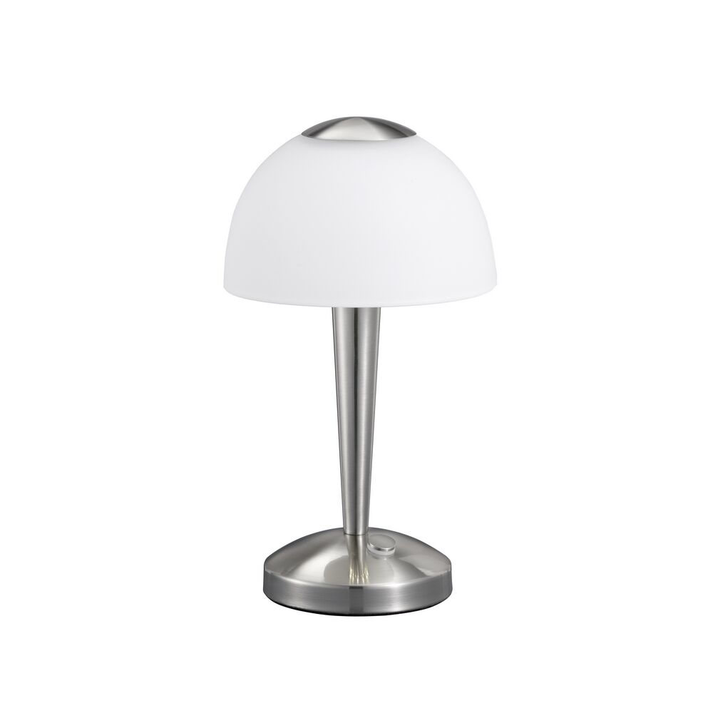 Nikkelen tafellamp klassiek, Daphne, 4W, 3000K LED, met schakelaar