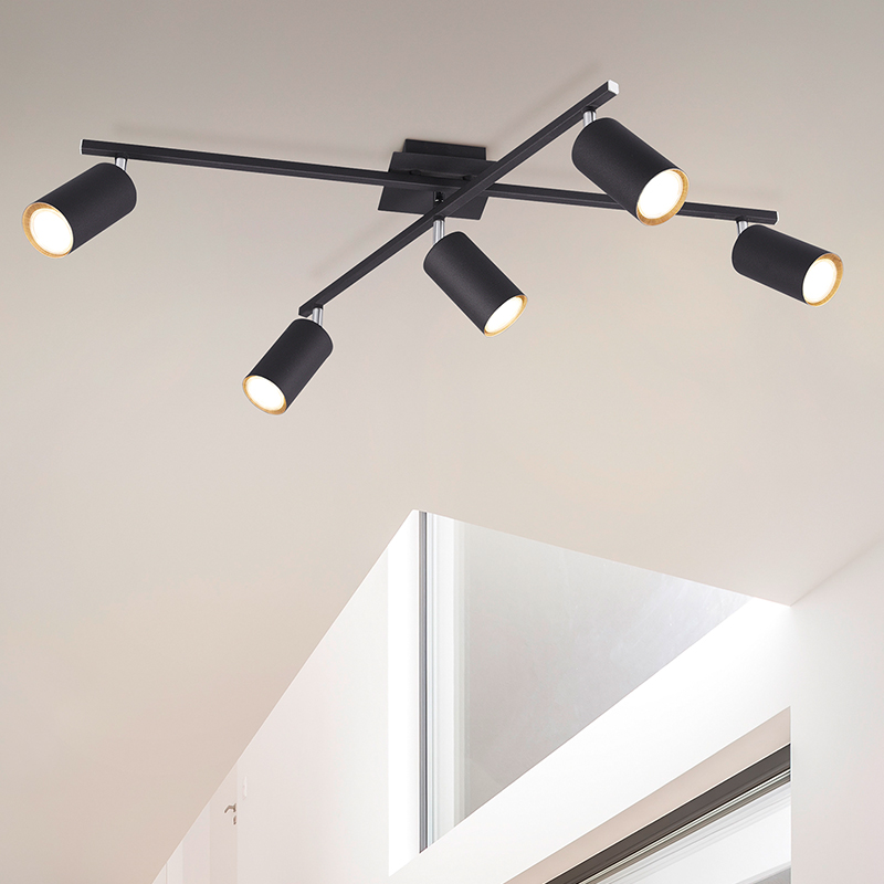 Zwarte plafonnière modern, Kaso