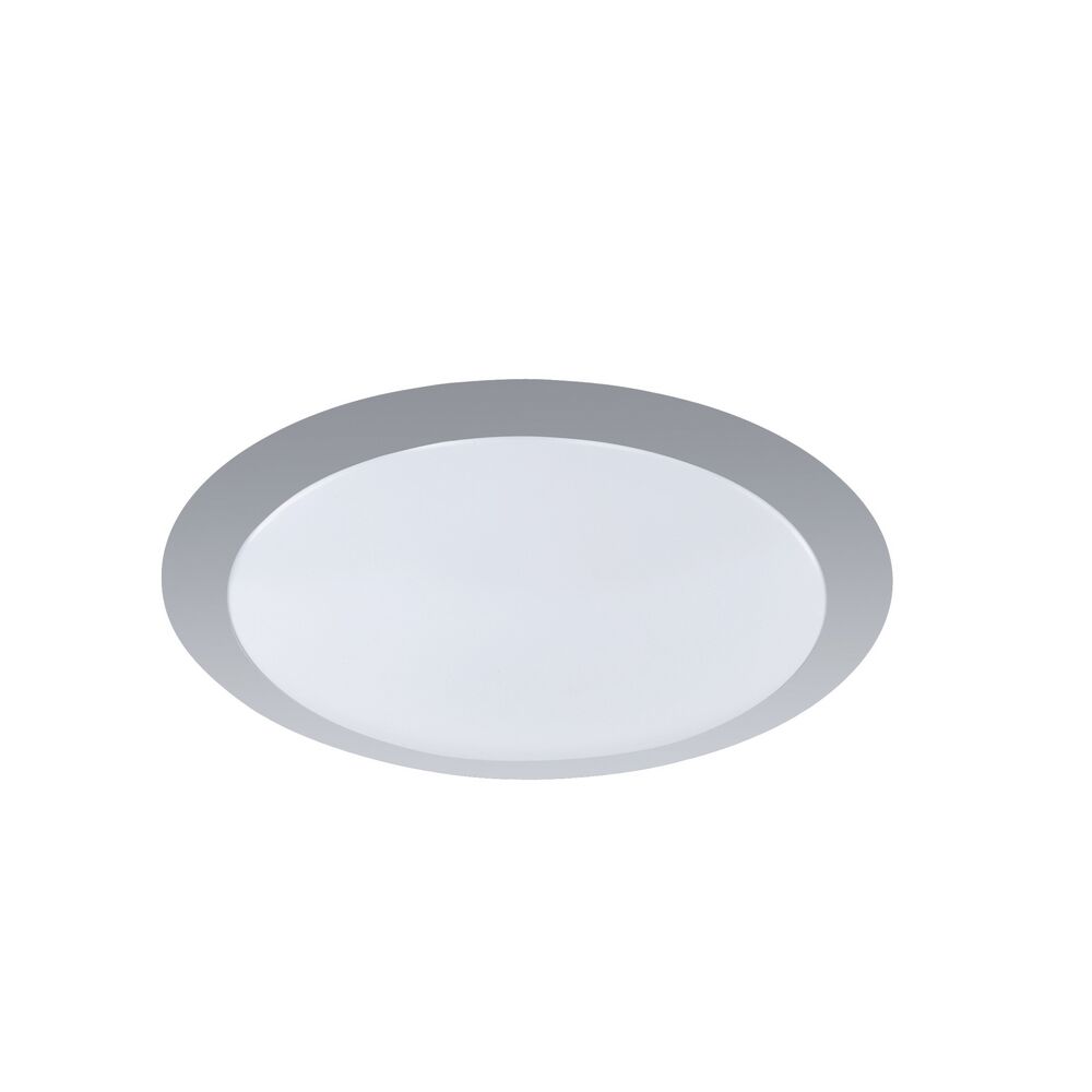 Zilveren plafonnière kunststof, Ramsgate, 12W, 3000K LED