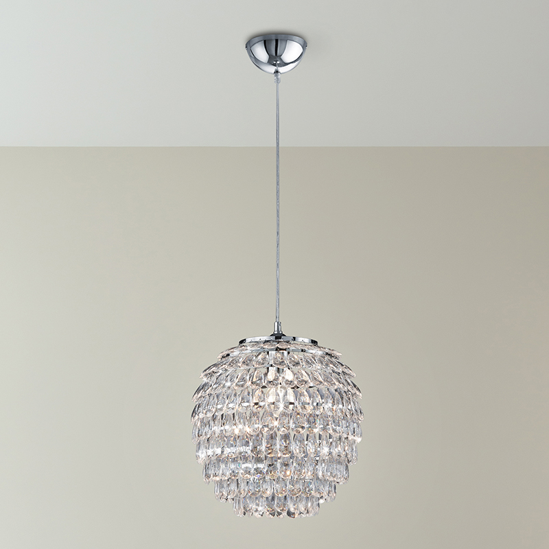 Chromen hanglamp retro, Ilse