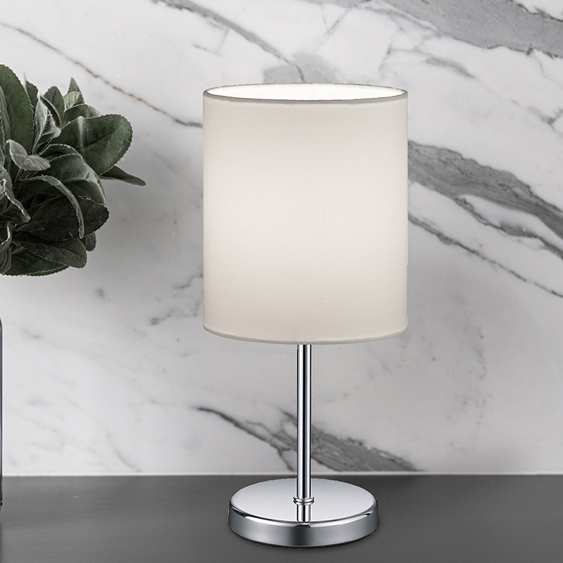 Moderne tafellamp Zoe, Chroom