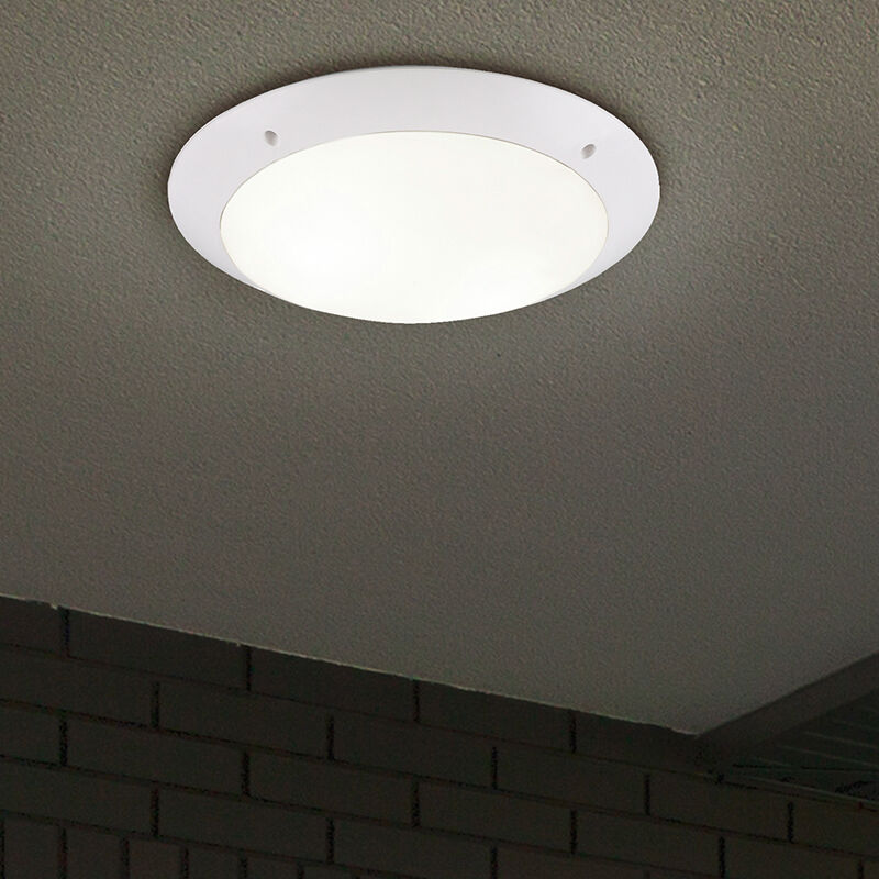 Witte plafondlamp Gandrup, Kunststof
