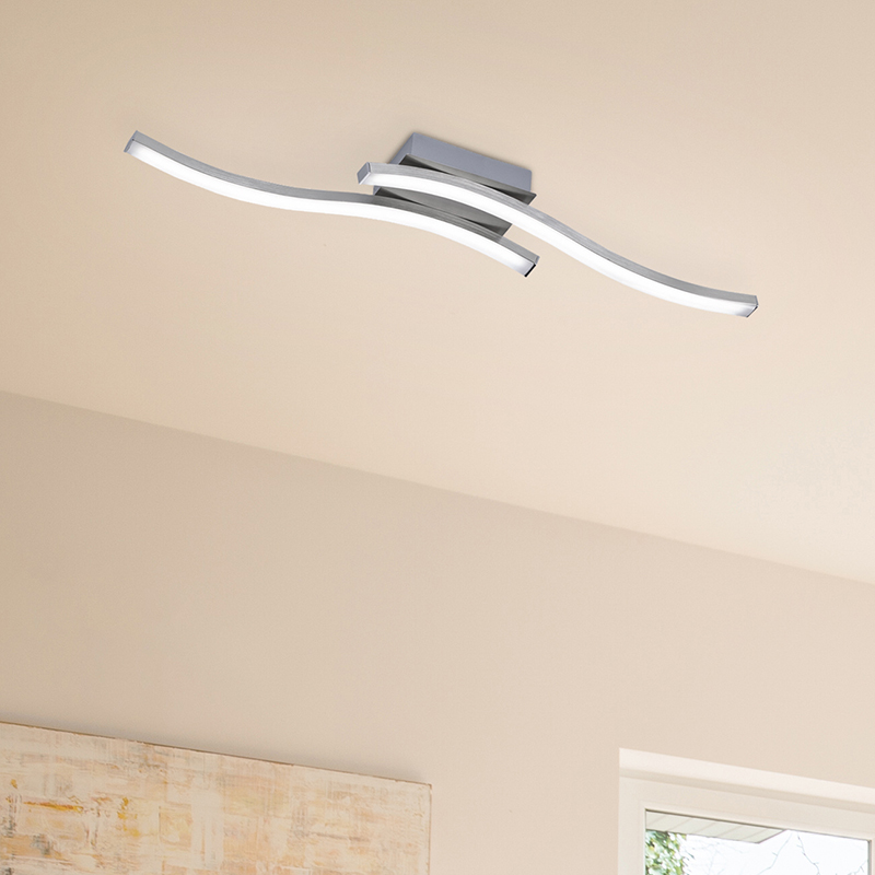 Nikkelen plafonnière design, Go, 5W, 3000K LED