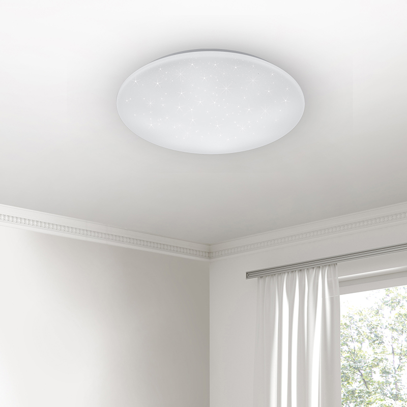 Witte plafonnière modern, Gilleleje, 27W, warm tot koud wit verstelbare LED, met afstandsbediening