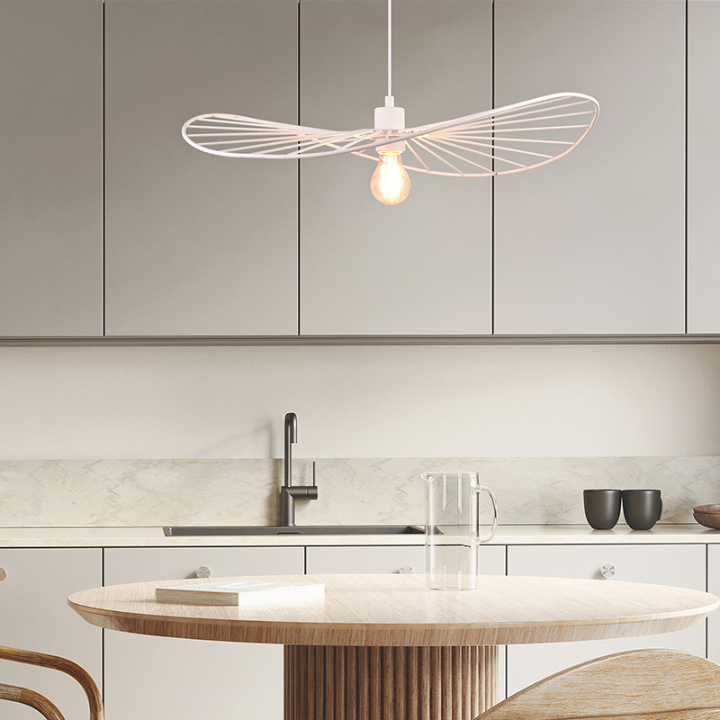 Witte hanglamp industrieel, Dejan