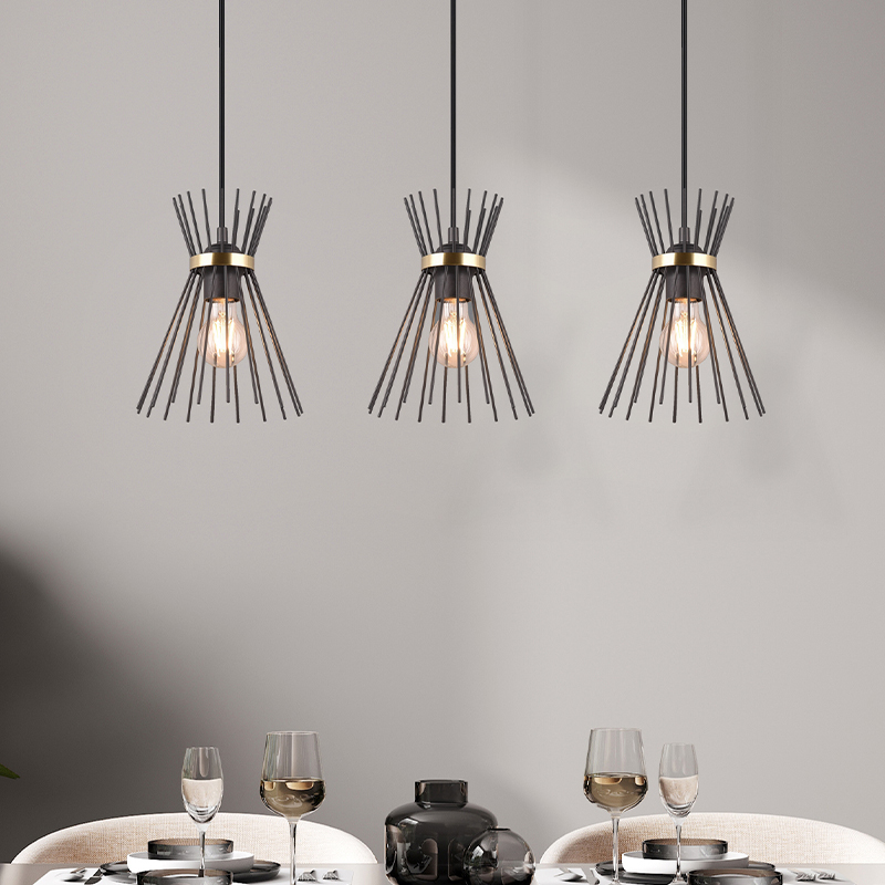 Zwarte hanglamp industrieel, Fransiscus