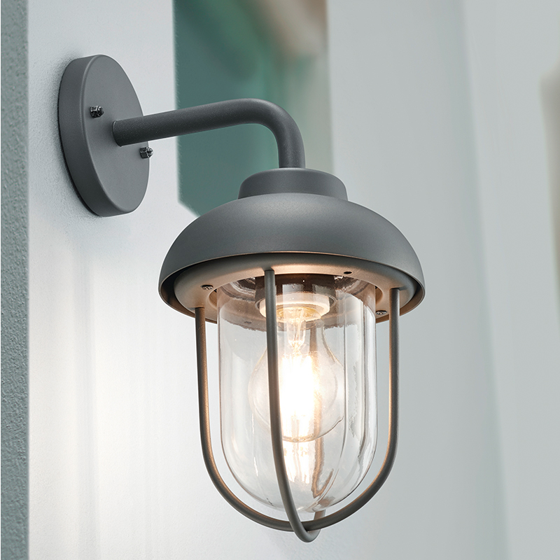 Industriële buitenlamp Trevor, antraciet