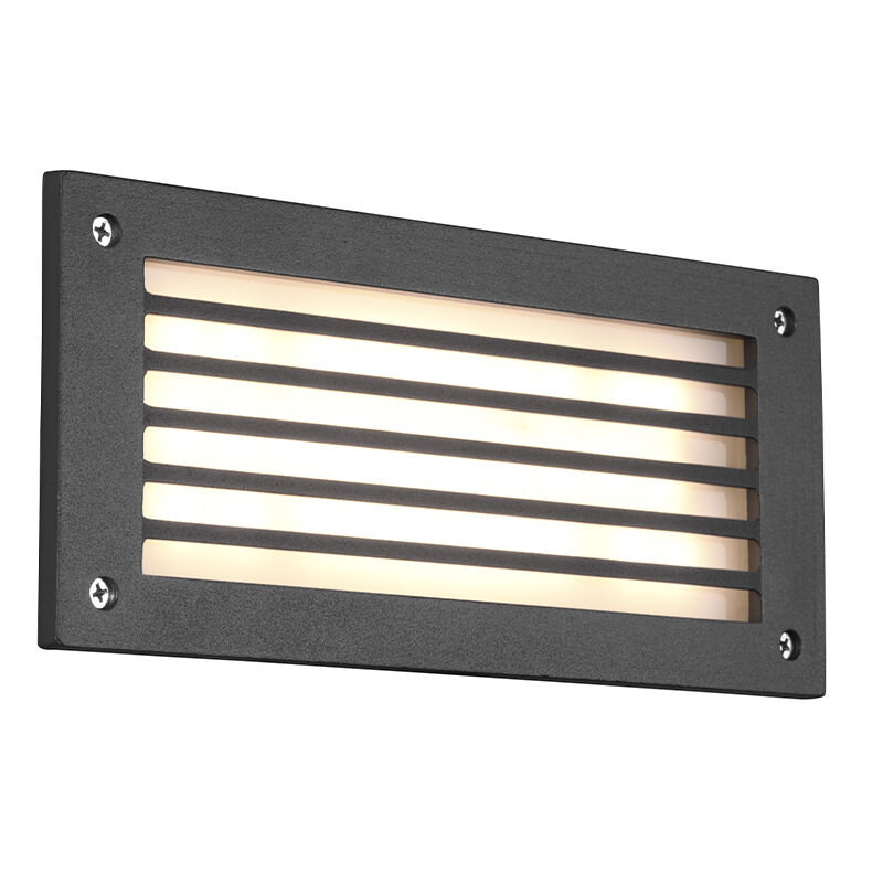 Moderne buitenlamp Teoman, antraciet, warm wit LED licht