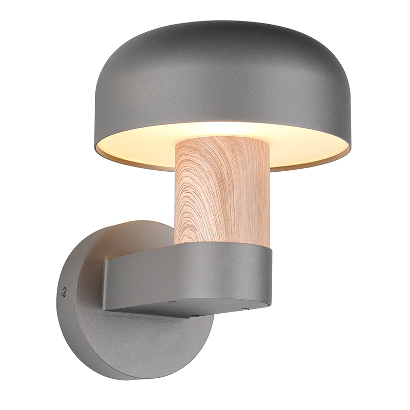 Grijze buitenlamp modern, Krishna, IP54