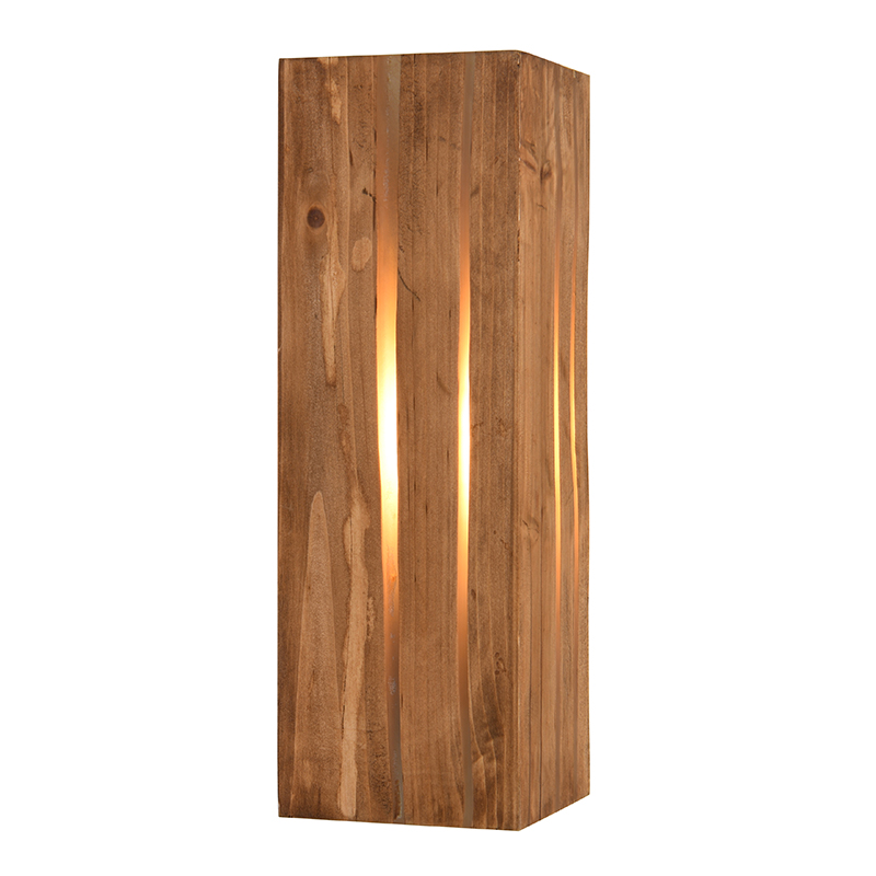 Landelijke wandlamp hout, Karijn