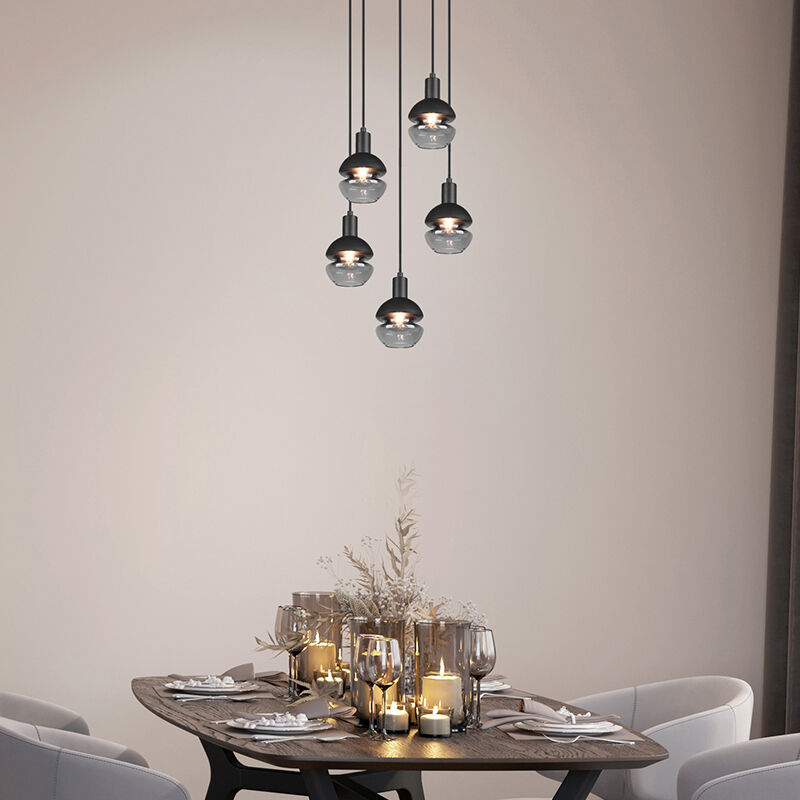 Zwarte hanglamp modern, Selinay