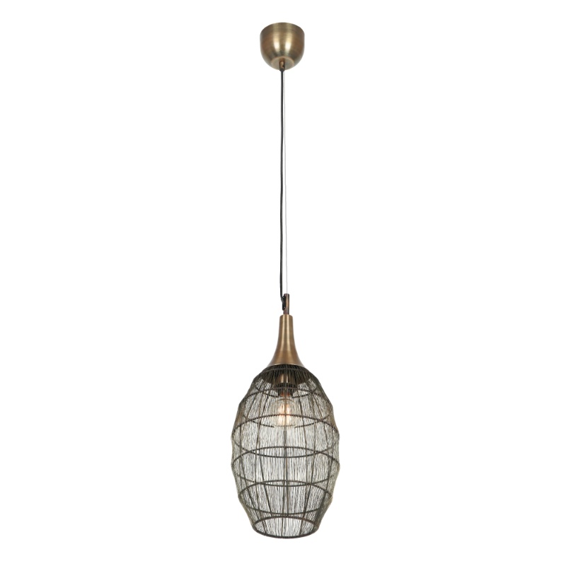 Bronzen hanglamp landelijk, Rins