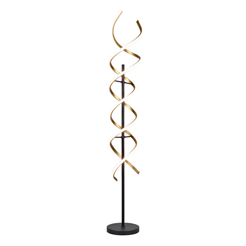Messing vloerlamp design, Sylvian, 32W, warm tot koud wit verstelbare LED, met touchdimmer