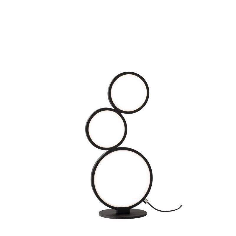 Zwarte tafellamp Robon, metaal, modern, 17 watt