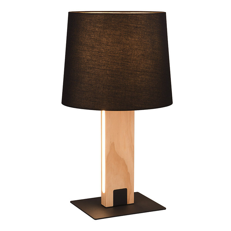 Zwarte tafellamp modern, Radia, met schakelaar