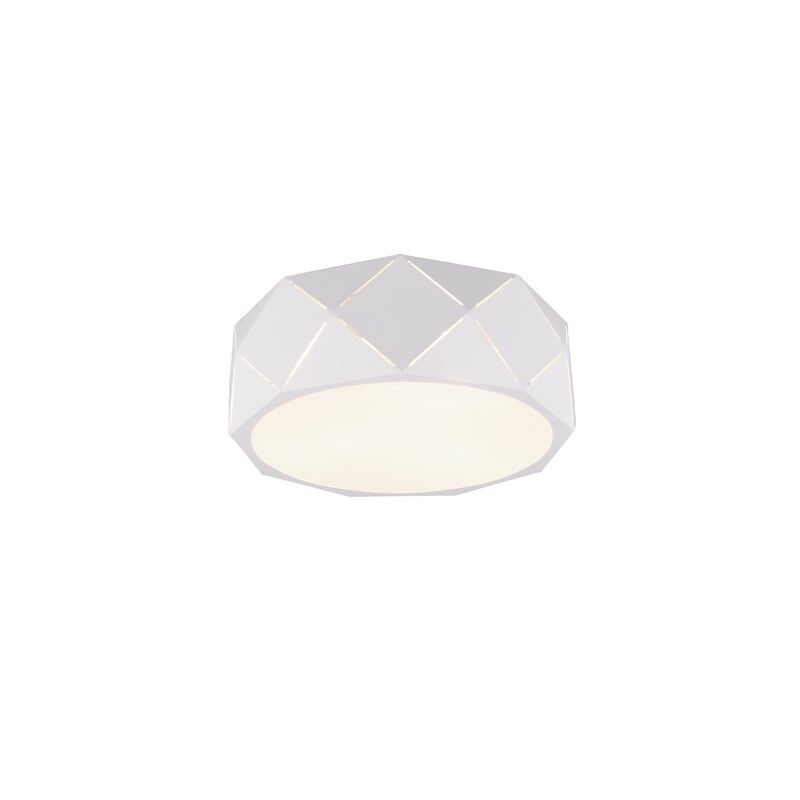 Witte plafonniere Soloro, metaal, modern