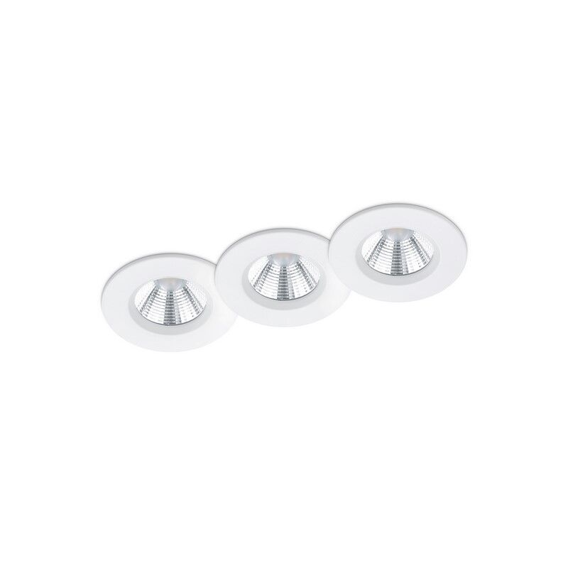 Witte badkamer inbouwspot Iman, metaal, IP65, 5 watt