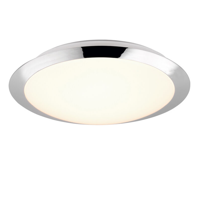 Chromen badkamer plafondlamp Ronan, kunststof, 12w, 3000K LED