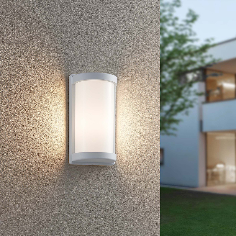 Witte buitenlamp aluminium, Mesut, IP44