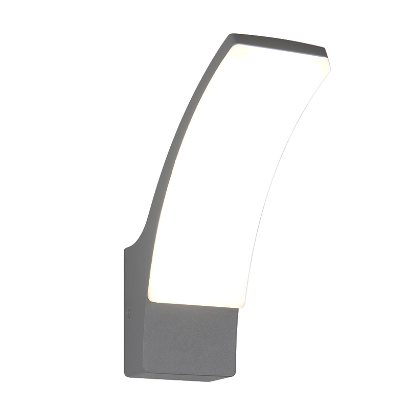 Antraciete buitenlamp modern, Popke, 12,5W, 4000K LED, IP44