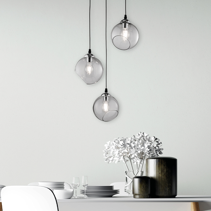 Chrome hanglamp Azibo, metaal, modern