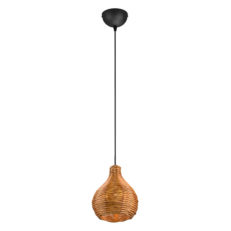 Rotan hanglamp bruin, Annieke