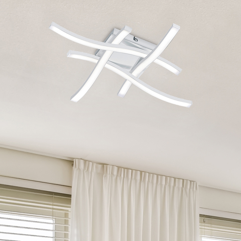 Moderne plafonniere Go, wit, 5w geintegreerd LED