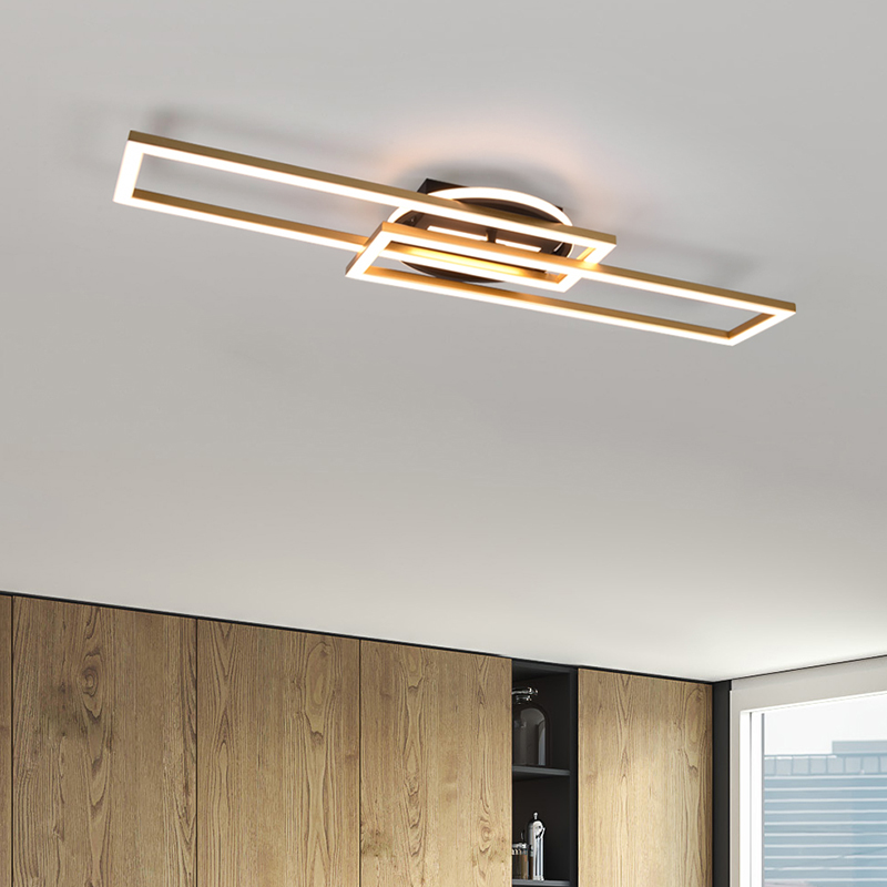 Messing plafonnière modern, Jadon, 30W, warm tot koud wit verstelbare LED