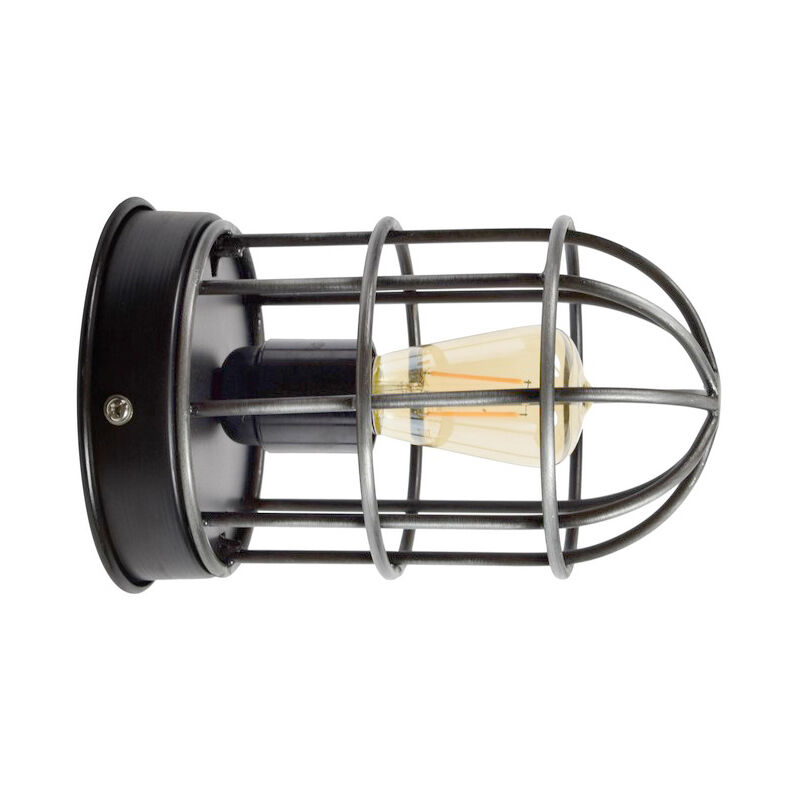 Industriële wandlamp zwart, Nova