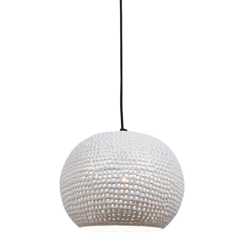 Witte, industriële hanglamp Fawwaz