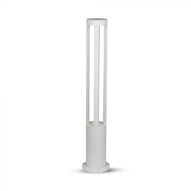 Moderne sokkellamp Kiona, wit, 10W 6400K, 80cm hoog