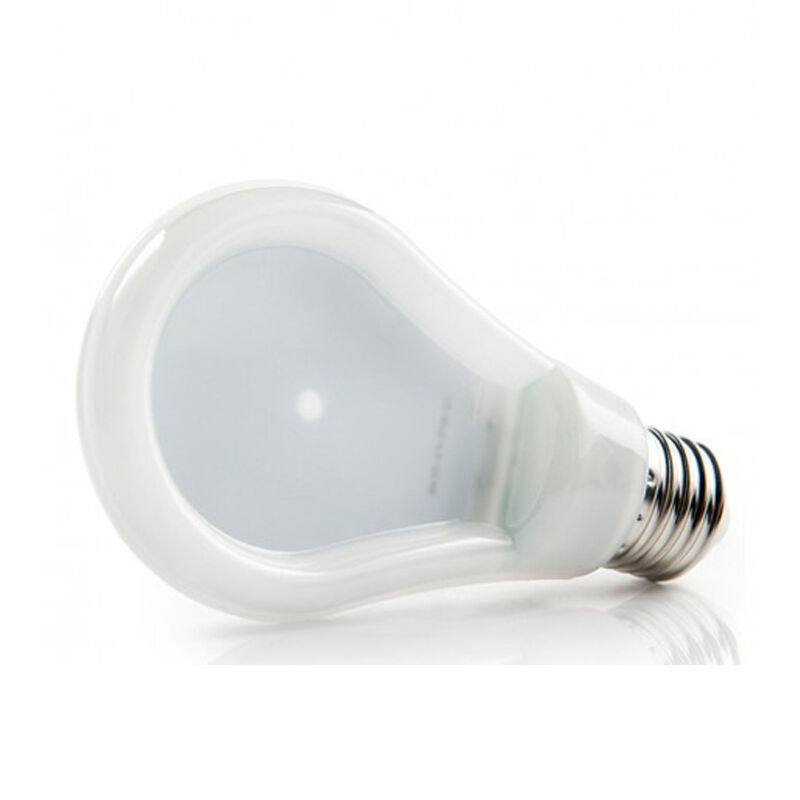 Platte E27 LED lamp 9W, warm wit