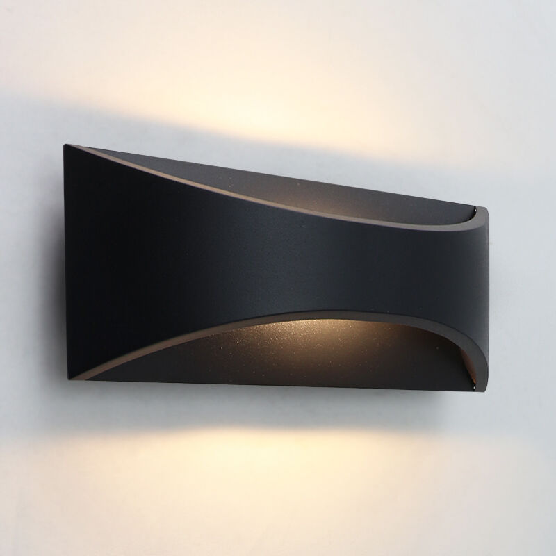 LED Wall Light Outdoor-IP65 Waterproof Black Aluminum Outdoor Lamp,18W 1600LM 3000K for Garden Garage Sports Field Backyard