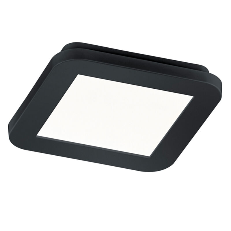 LED plafondlamp Luneta fluweel zwart/goud, 60 cm 3-traps dimbaar