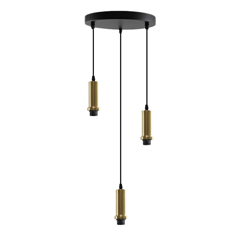 Aluminium hanglamp zonder kap goud, Rika Aluminium hanglamp zonder kap goud, Rika