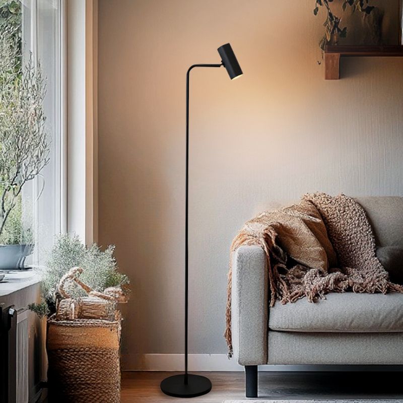 Moderne vloerlamp zwart, Carlos, met schakelaar