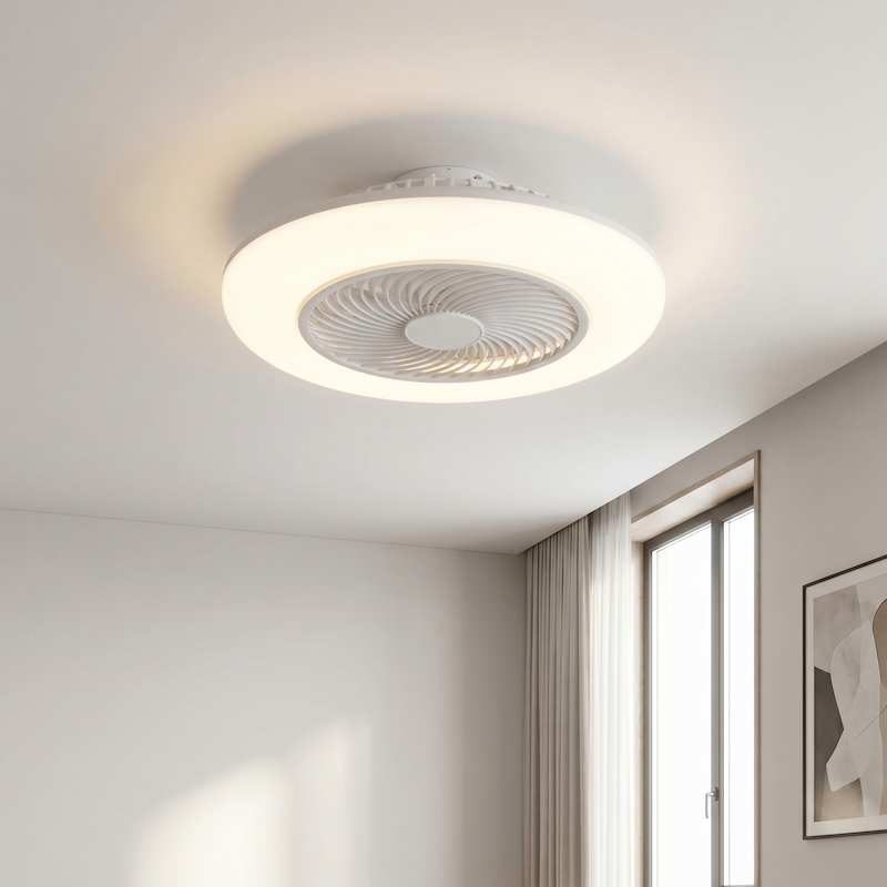 Moderne plafondventilator grijs, Hale, 40W, 3000K LED, met afstandsbediening Moderne plafondventilator grijs, Hale, 40W, 3000K LED, met afstandsbediening