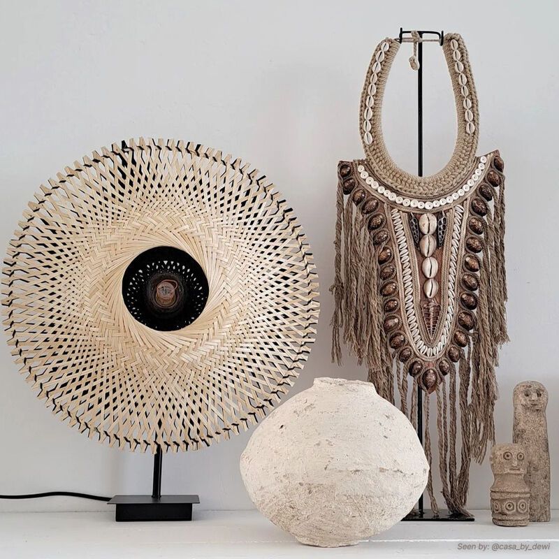 Rotan tafellamp bruin, Cordoba, met schakelaar Rotan tafellamp bruin, Cordoba, met schakelaar